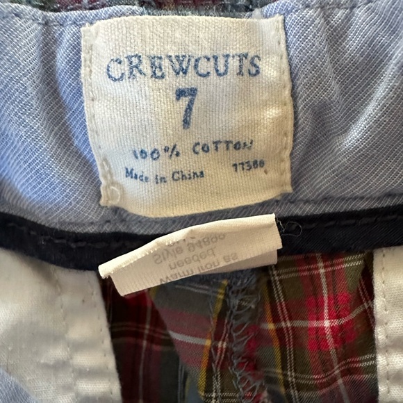 🩳J Crew Crewcuts boys shorts size 7 blue plaid VGUC - Picture 7 of 9